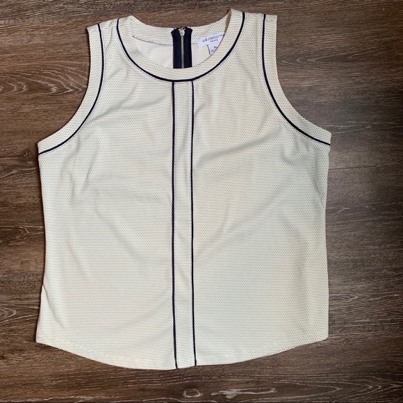 Liz Claiborne black and cream tank Size PL - Picture 1 of 3